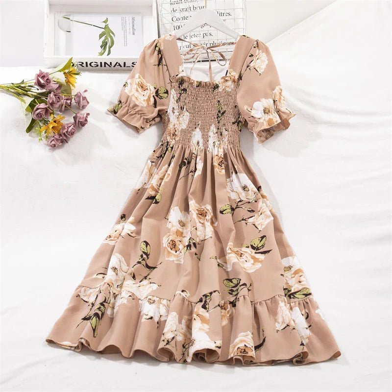 Vestido de Chiffon Manga Curta Venetia - Loja Luniva