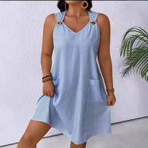 Vestido Listrado Casual - Loja Luniva