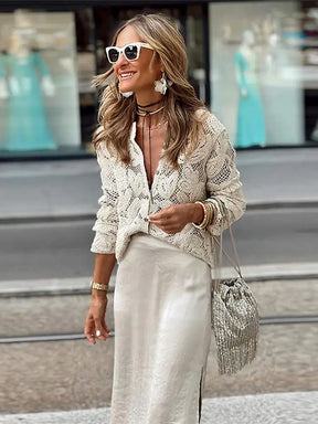 Camisa Feminina de Renda Lorena - Loja Luniva