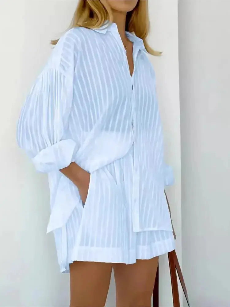 Conjunto Feminino Listrado Nicolette - Loja Luniva