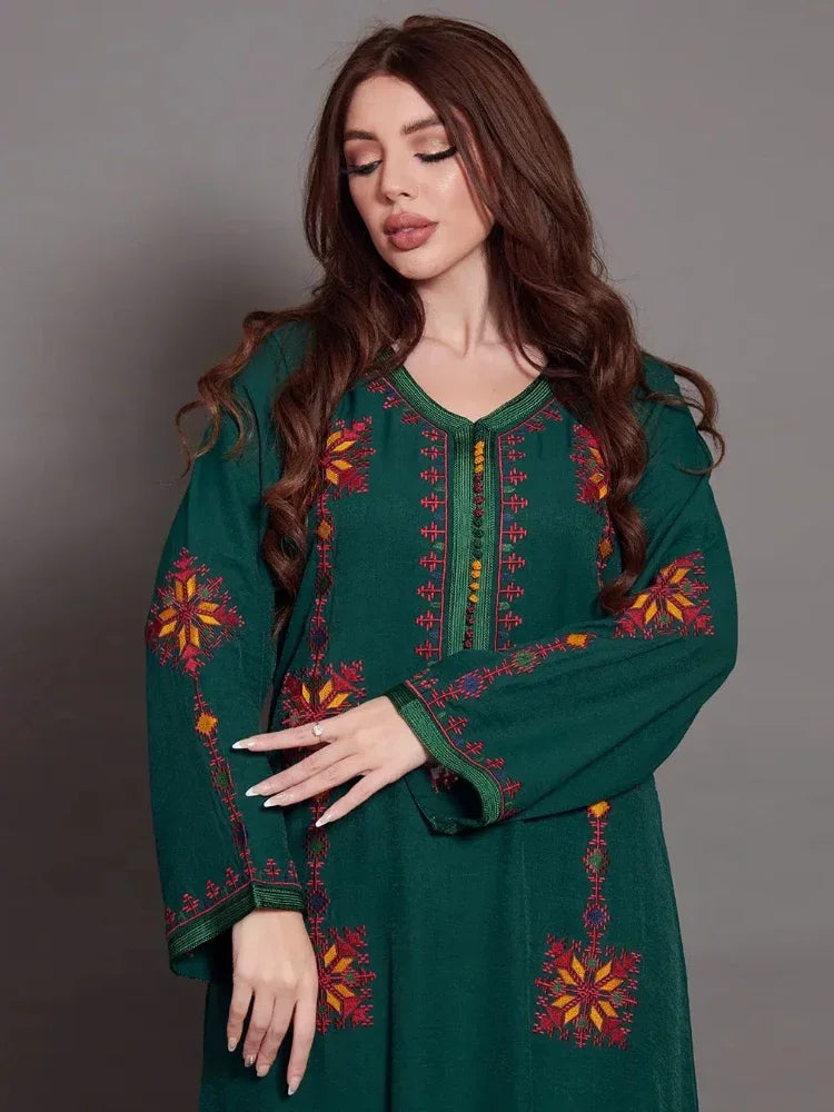 Vestido Longo Bordado Orlena - Loja Luniva