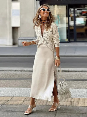 Camisa Feminina de Renda Lorena - Loja Luniva
