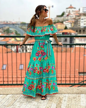 Vestido Longo Sem Ombros - Loja Luniva