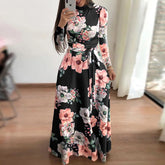 Vestido de Manga Longa Floral - Loja Luniva