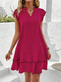 Vestido Curto com Gola V Amandine - Loja Luniva