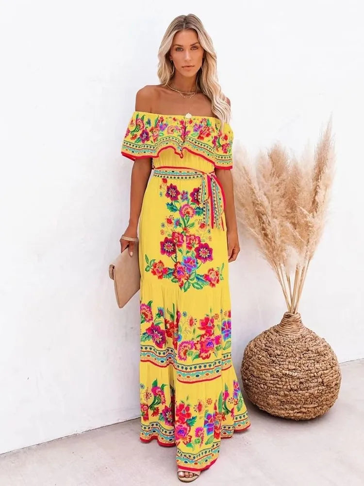 Vestido Longo Sem Ombros - Loja Luniva