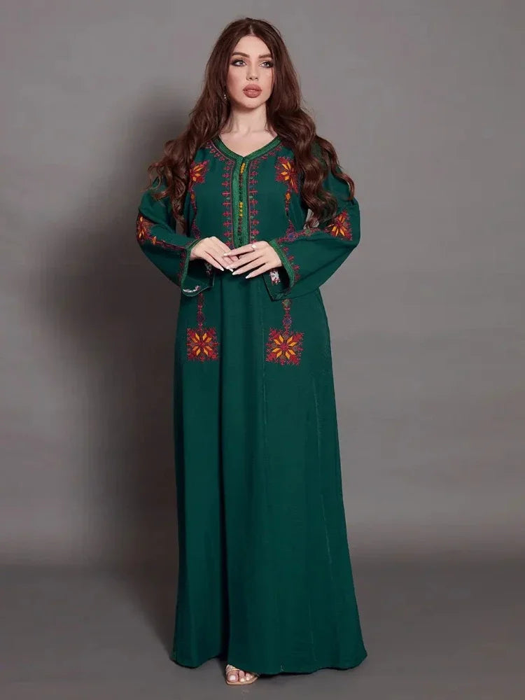 Vestido Longo Bordado Orlena - Loja Luniva