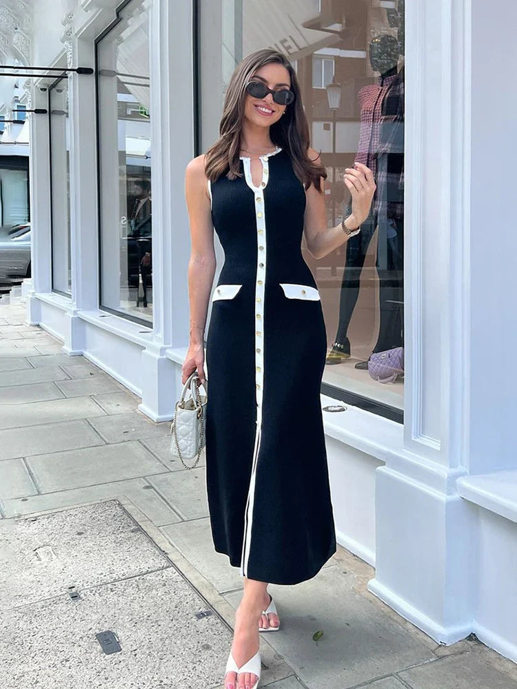 Vestido Longo com Botões Francine - Loja Luniva