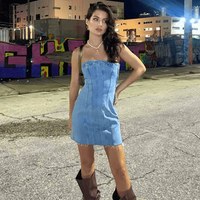 Vestido Denim - Loja Luniva