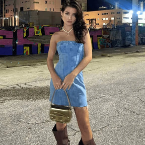 Vestido Denim - Loja Luniva