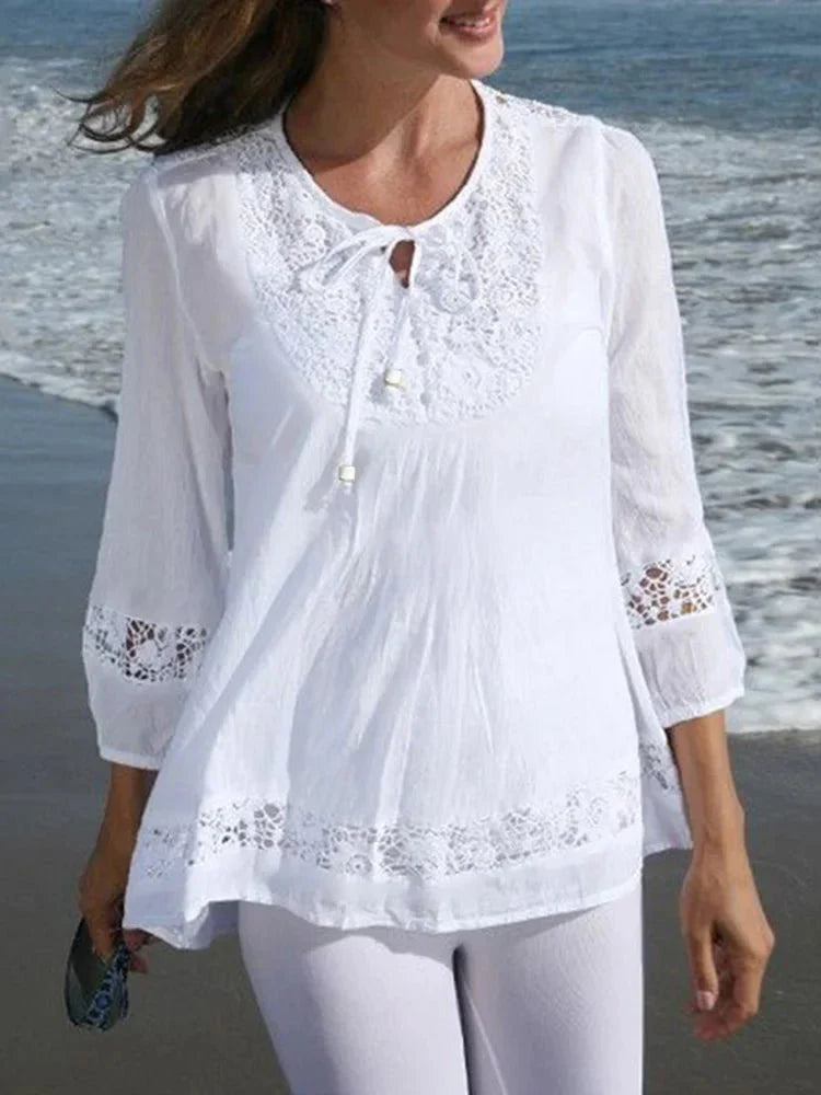 Blusa Feminina de Crochê Alzira - Loja Luniva