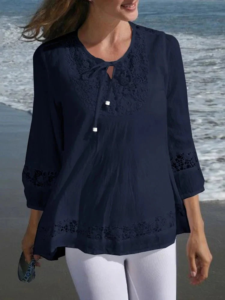 Blusa Feminina de Crochê Alzira - Loja Luniva