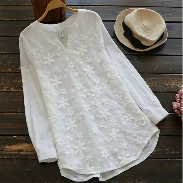 Blusa Feminina de Renda Manga Longa - Loja Luniva