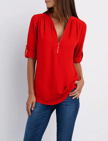 Blusa Feminina Gola V - Loja Luniva