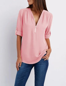 Blusa Feminina Gola V - Loja Luniva