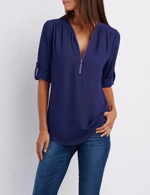 Blusa Feminina Gola V - Loja Luniva