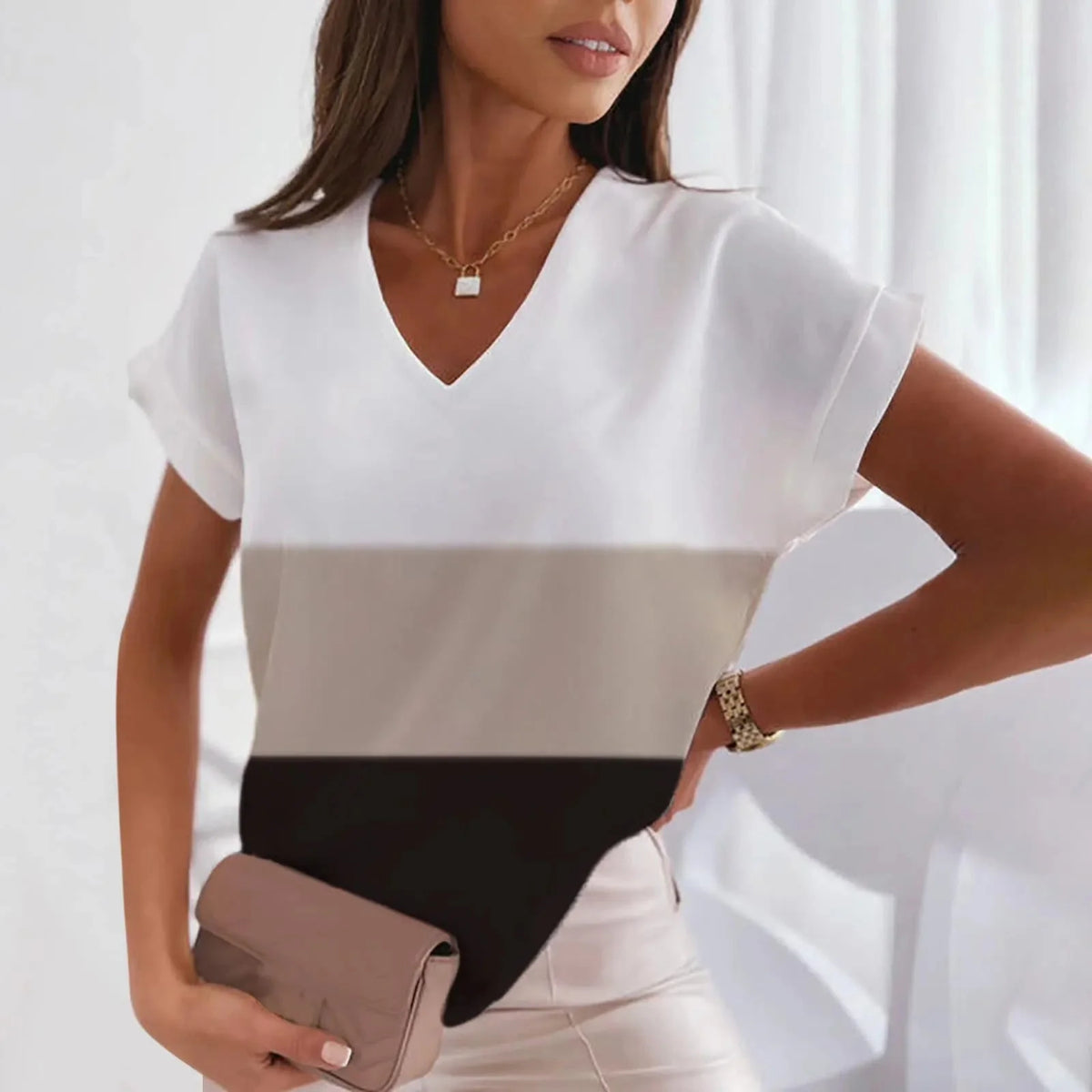 Blusa Feminina Manga Curta Estampada - Loja Luniva