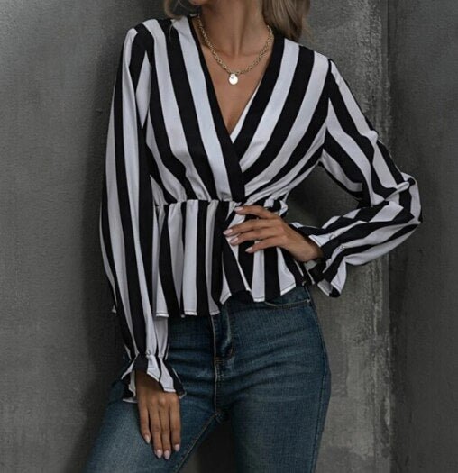 Blusa Longa Feminina Listrada - Loja Luniva