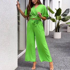 Calça Feminina Pantalona Verde - Loja Luniva