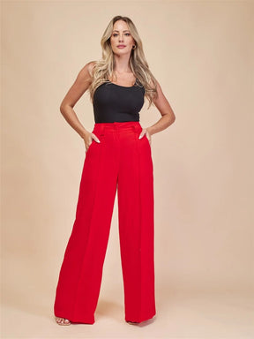 Calça Pantalona Feminina Cintura Alta - Loja Luniva