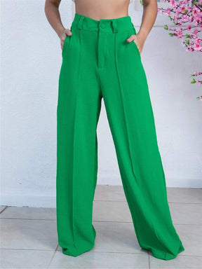 Calça Pantalona Feminina Cintura Alta - Loja Luniva