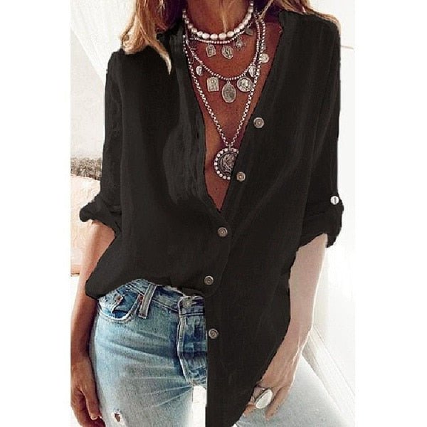 Camisa de Linho Feminina Oversized - Loja Luniva
