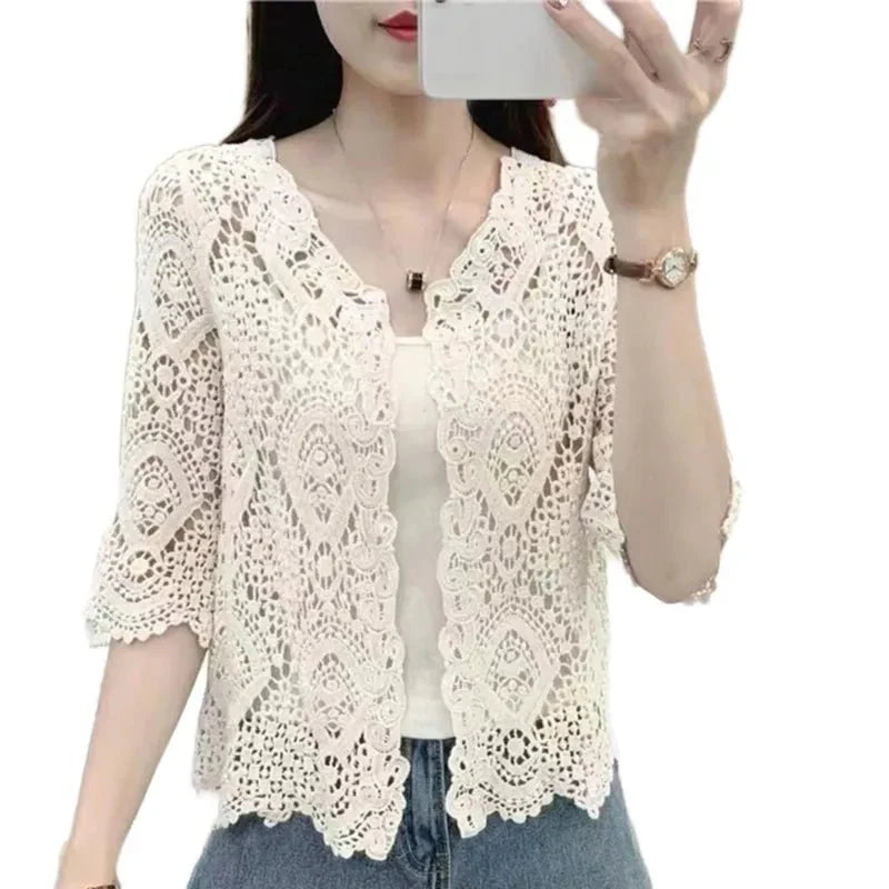 Camisa Feminina de Renda Corina - Loja Luniva