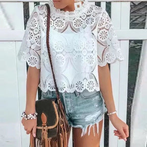 Camisa Feminina de Renda Vivina - Loja Luniva