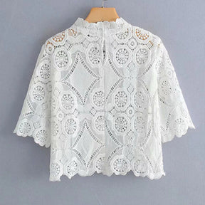 Camisa Feminina de Renda Vivina - Loja Luniva