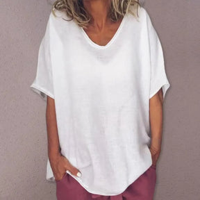 Camisa Feminina Manga Curta Gola V Giane - Loja Luniva