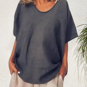 Camisa Feminina Manga Curta Gola V Giane - Loja Luniva