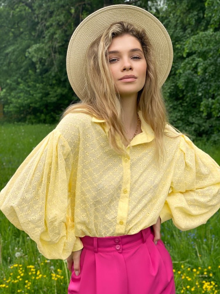 Camisa Feminina Manga Longa Bufante - Loja Luniva