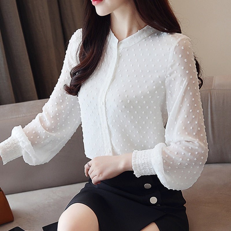 Camisa Feminina Social Com Textura - Loja Luniva