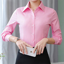 Camisa Feminina Social De Algodão - Loja Luniva