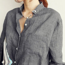 Camisa Feminina Social De Linho - Loja Luniva