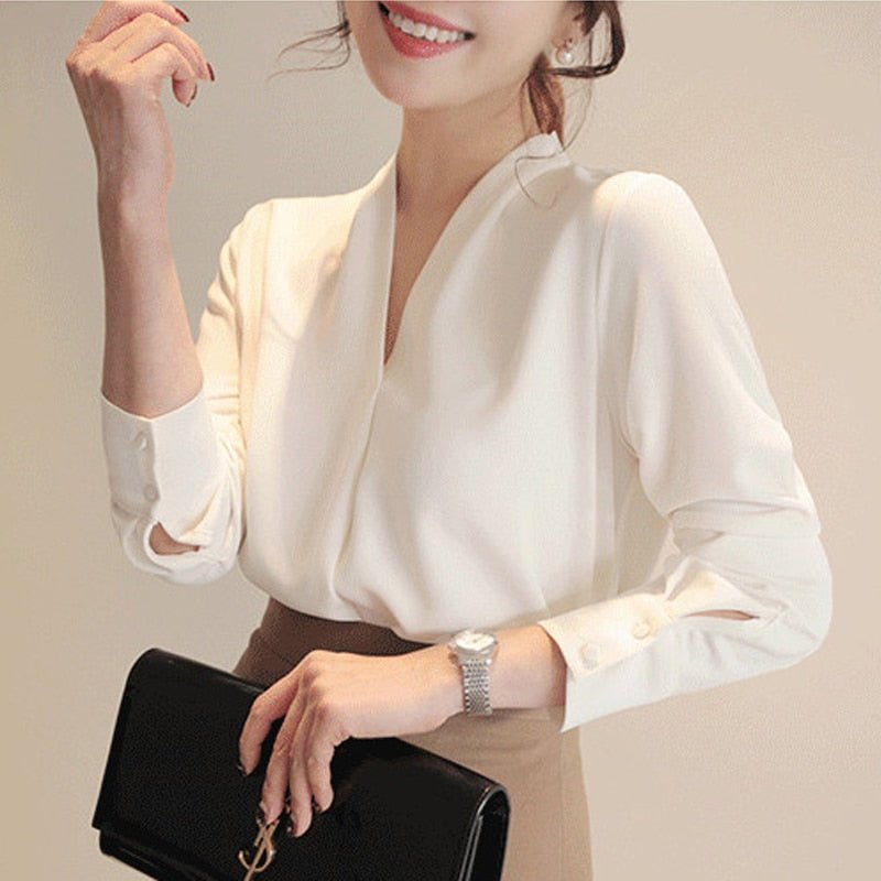 Camisa Feminina Social Lisa Gola V - Loja Luniva