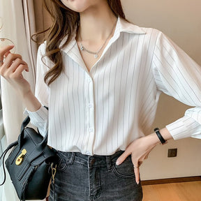 Camisa Feminina Social Listrada - Loja Luniva