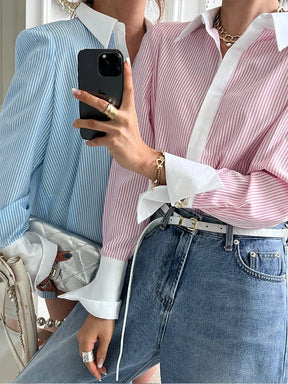 Camisa Feminina Social Manga Longa Hortência - Loja Luniva
