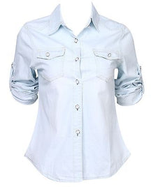 Camisa Jeans Feminina Social - Loja Luniva