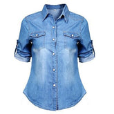 Camisa Jeans Feminina Social - Loja Luniva