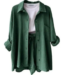 Conjunto Feminino Camisa Longa e Shorts - Loja Luniva