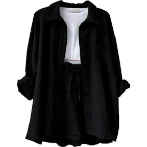 Conjunto Feminino Camisa Longa e Shorts - Loja Luniva