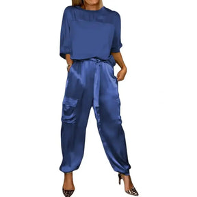Conjunto Feminino de Cetim Liso - Loja Luniva