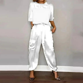 Conjunto Feminino de Cetim Liso - Loja Luniva