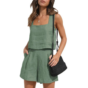 Conjunto Feminino Short e Blusa De Algodão - Loja Luniva