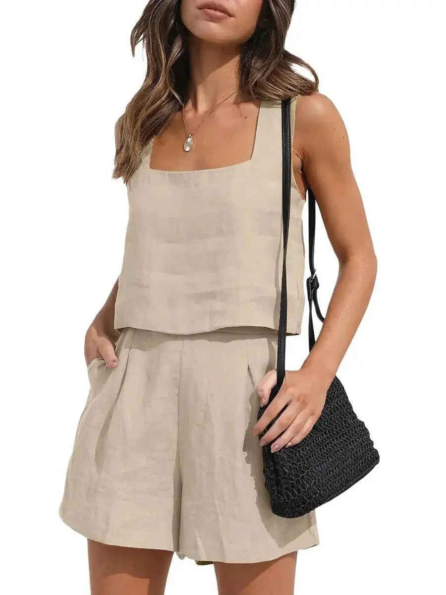 Conjunto Feminino Short e Blusa De Algodão - Loja Luniva
