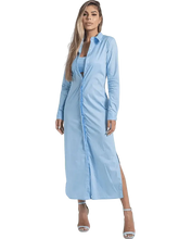 Conjunto Feminino Vestido Manga Longa e Cropped - Loja Luniva