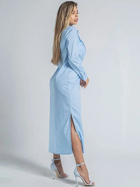 Conjunto Feminino Vestido Manga Longa e Cropped - Loja Luniva