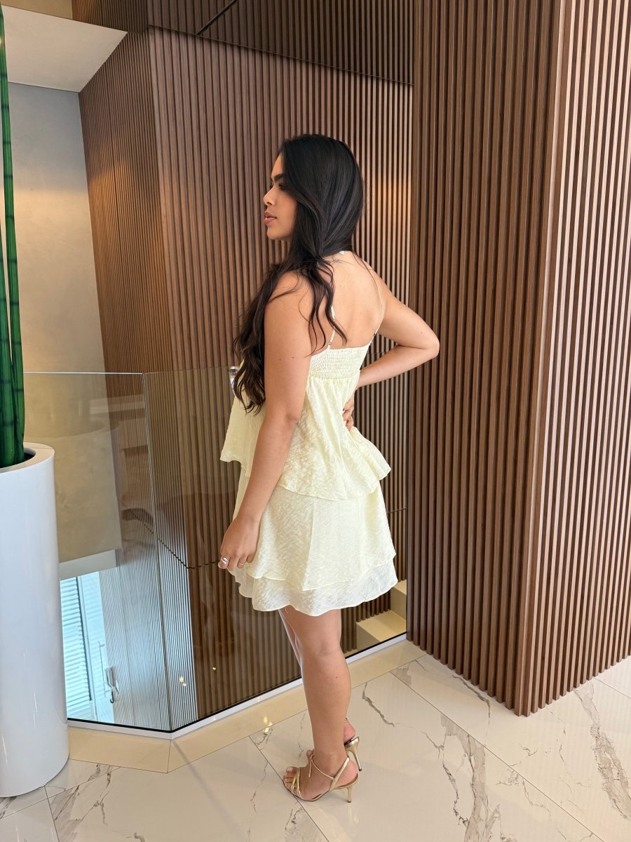 Vestido Curto de Babados Rebeca