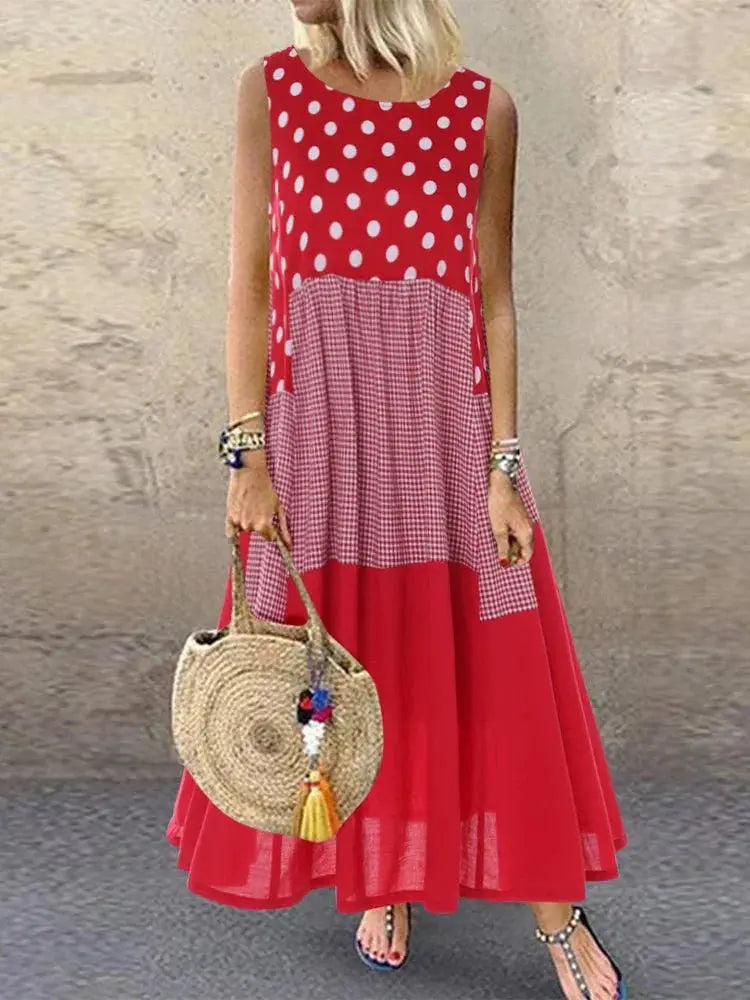 Vestido De Linho Estampado Livona - Loja Luniva